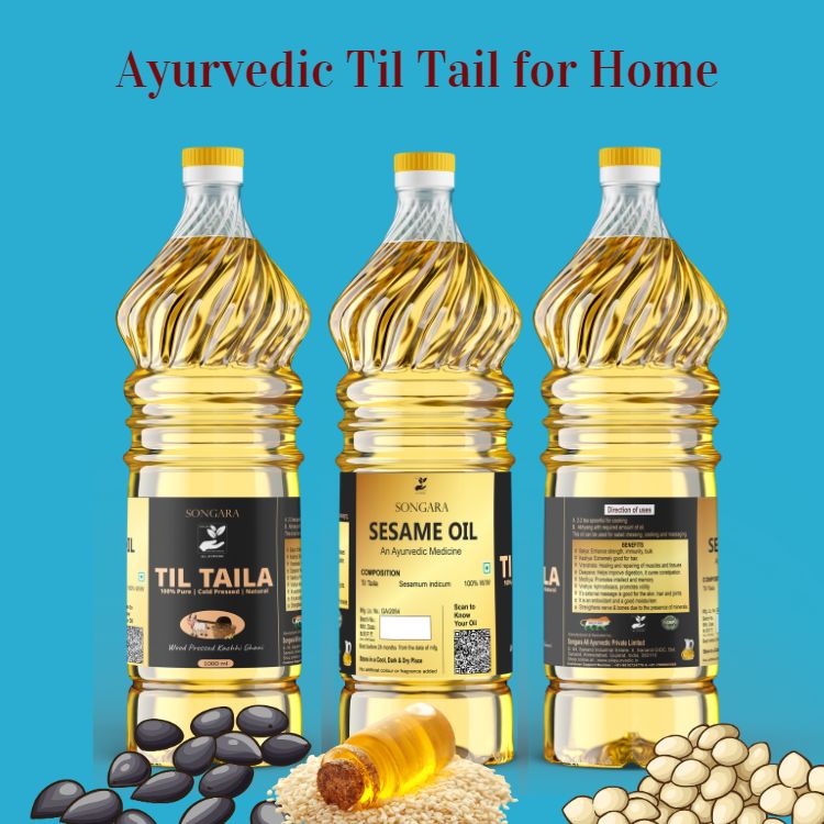 Songara Til Tail | Wood Pressed Sesame Oil| Kolhu/Kacchi Ghani Oil for Cooking| Natural | Chemical-Free | Cold Pressed