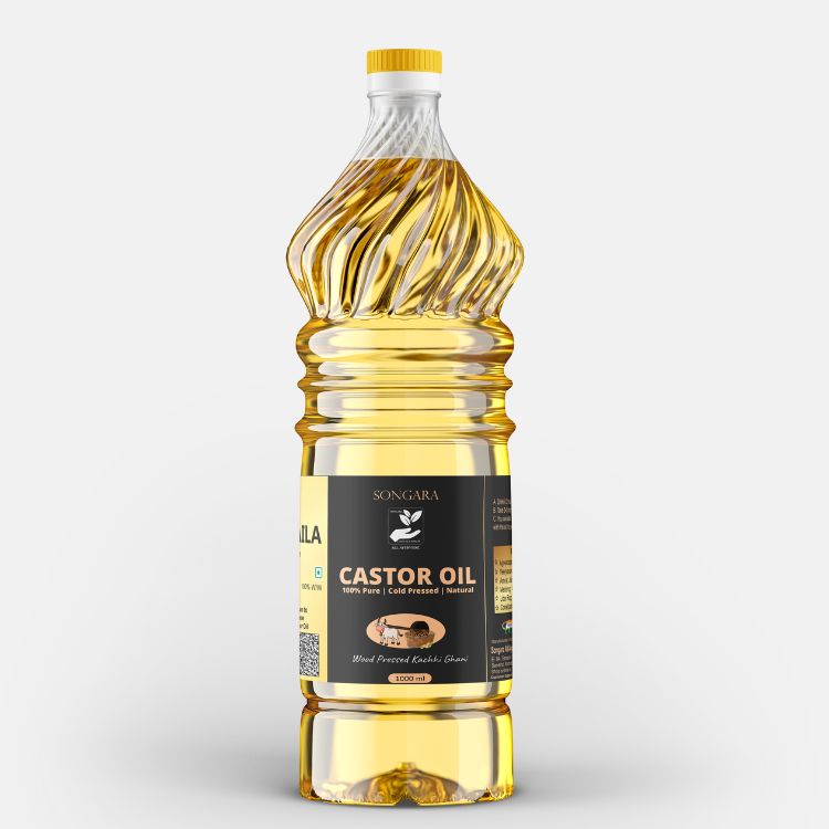 SONGARA 100% Pure Castor Oil (Arandi Taila) | Cold Pressed Natural & Ayurvedic to Support Hair Growth Good Skin