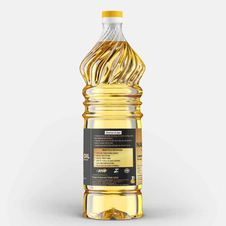 SONGARA Coconut Oil- Purely Ayurvedic| Cold Pressed Chemical-Free | Kachhi Ghani | Wood Pressed Oil for Cooking Hair &