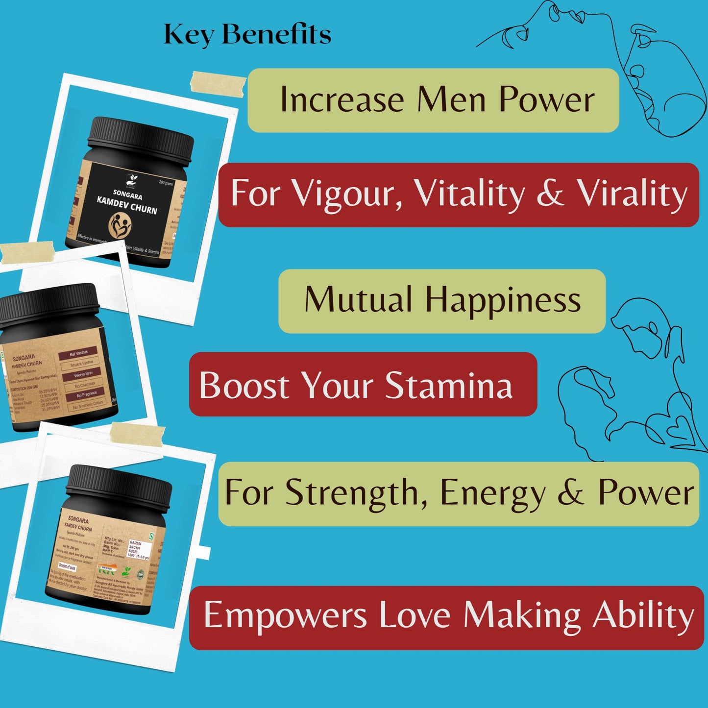 Songara Kamdev Churna | Men Wellness- 100 gm