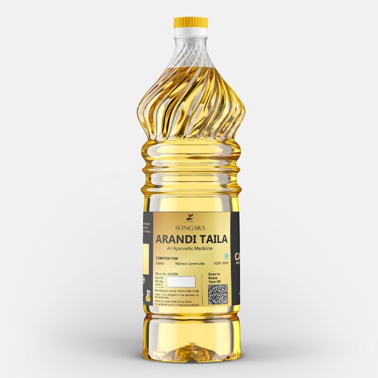 SONGARA 100% Pure Castor Oil (Arandi Taila) | Cold Pressed Natural & Ayurvedic to Support Hair Growth Good Skin