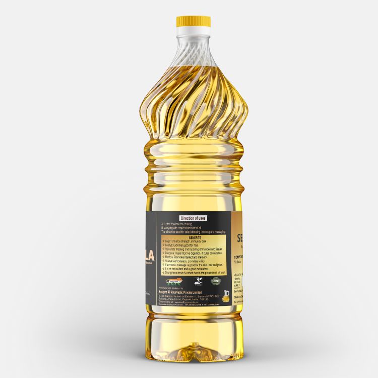 Songara Til Tail | Wood Pressed Sesame Oil| Kolhu/Kacchi Ghani Oil for Cooking| Natural | Chemical-Free | Cold Pressed