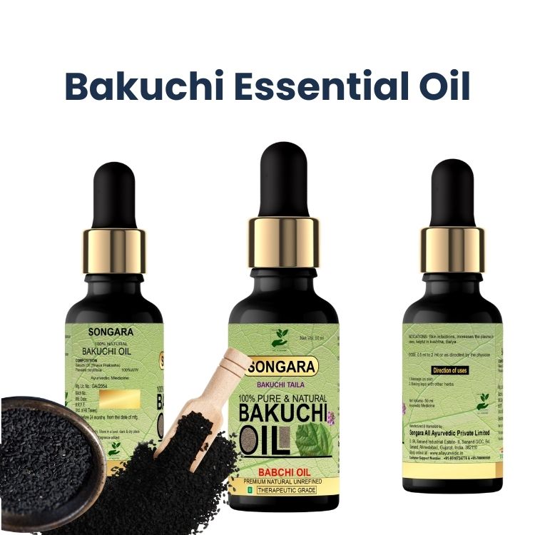 Songara Bakuchi Oil (Psoralea corylifolia): Natural Therapeutic, 100% Undiluted, Natural & Therapeutic Grade - Traditional Remedy To Cure Skin & Hair Care  Grade,  Cold Pressed 50 ml