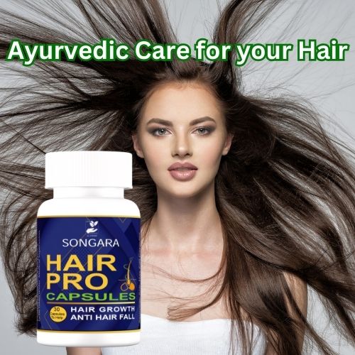 Songara Hair Pro Capsules: Purely Ayurvedic Anti Hair Fall Capsules Strengthens Hair Follicles and Roots. Augments Hair Growth, Luster, Improves Hair Thickness| Pack of 1