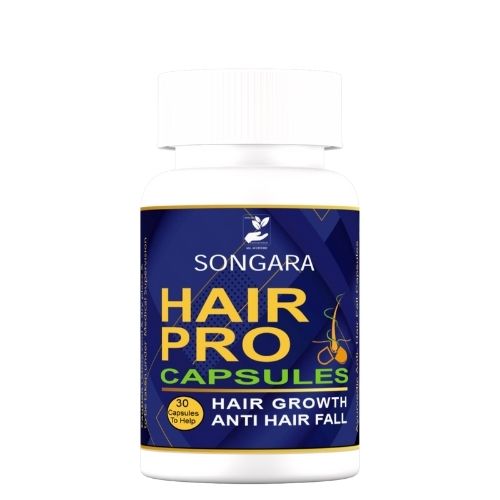 Songara Hair Pro Capsules: Purely Ayurvedic Anti Hair Fall Capsules Strengthens Hair Follicles and Roots. Augments Hair Growth, Luster, Improves Hair Thickness| Pack of 1