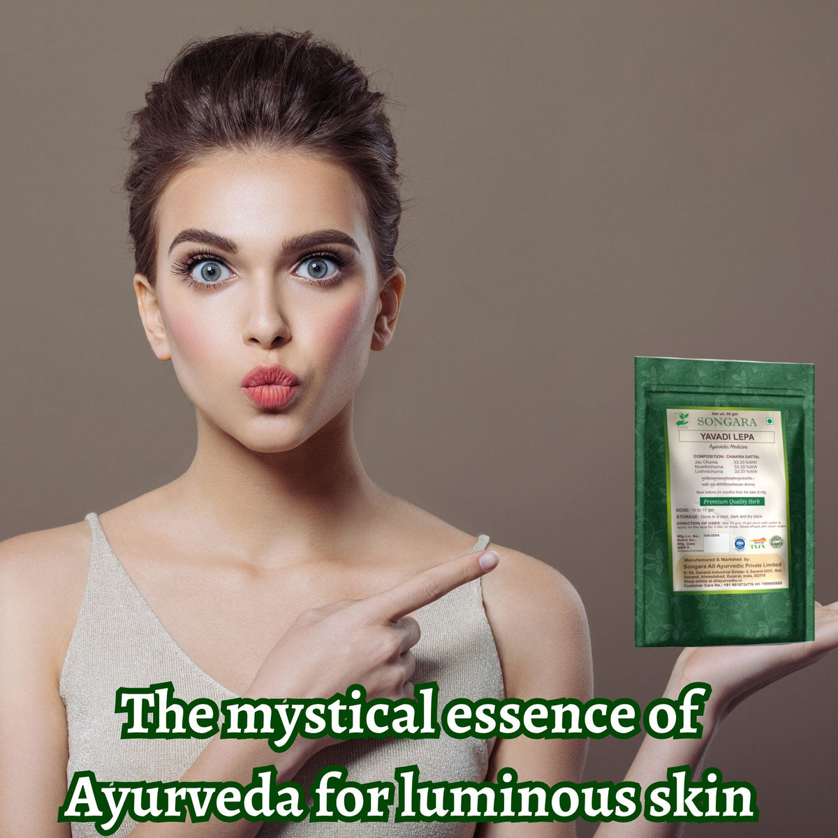 Songara Ayurvedic Face Care Kit for pigmentation & glow: Face Serum (30 ml), Ayurvedic Face Lepa (50 gm) Yuvano Herbal Cream (50 gm) & Herbal Face Wash (100 ml) for Healthy, Glowing, Radiant Skin
