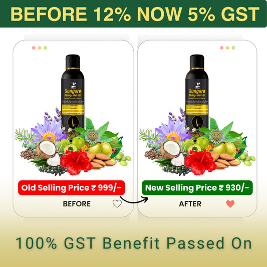 Songara Bhringa Hair Oil contains Bhringraj, Amla, Rosemary, Lavender, Japakususm helps Promote Hair Growth 100ml (1 unit)