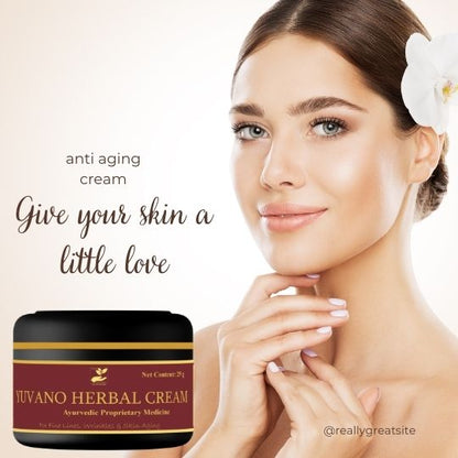 Yuvano Herbal Cream | Ayurvedic Anti Aging Cream for collagen boost, skin firming, fine lines, wrinkles for men & women (1 unit)