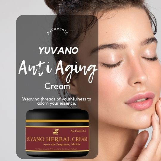 Yuvano Herbal Cream | Ayurvedic Anti Aging Cream for collagen boost skin firming fine lines wrinkles for men & women (1