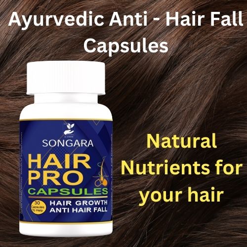 Songara Hair Pro Capsules: Purely Ayurvedic Anti Hair Fall Capsules Strengthens Hair Follicles and Roots. Augments Hair Growth, Luster, Improves Hair Thickness| Pack of 1