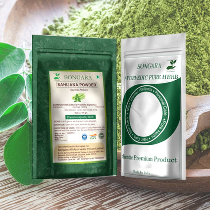 Songara Sahijana Powder: (Moringa oleifera) Nutrient-Rich Ingredients, Holistic Health, Digestive Support, 100gm